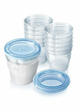 Avent VIA Breast Milk Storage Containers 180ml Safe Storage & Transport 10 Pack