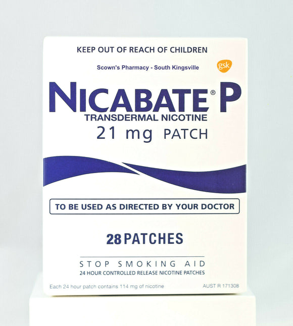 Nicabate P Transdermal Nicotine Patch 21mg 28 Patches