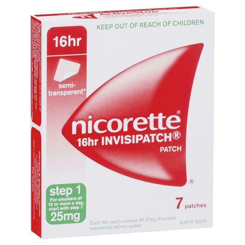 Nicorette 16hr Invisipatch Patches Step 1 25mg 7 Pack