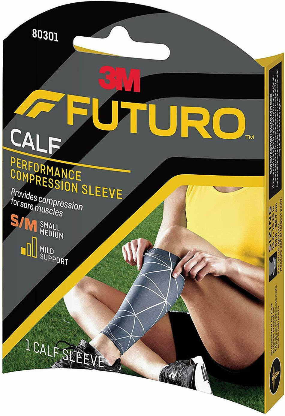 3M Futuro Performance Compression Calf Sleeve for Sore Muscles S/M