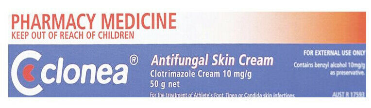 CLONEA ANTI FUNGAL Cream 50g CANESTEN Generic Tinea Candida Skin