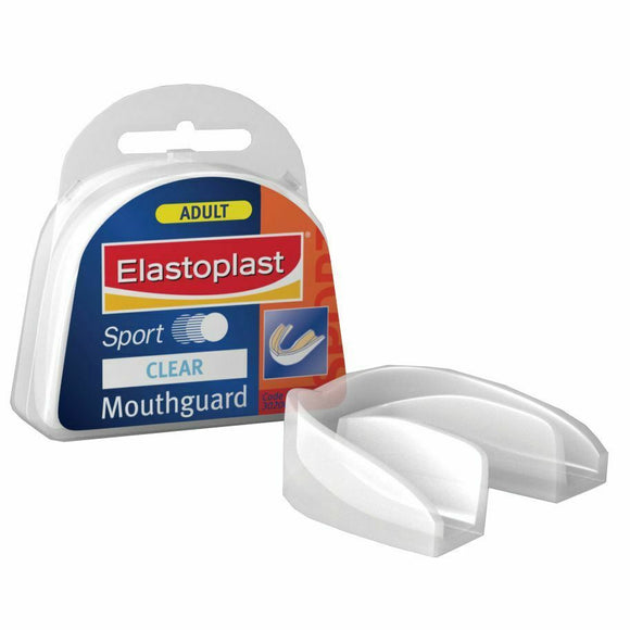Elastoplast Sport Mouthguard Adult Clear Mouthpiece Gum Support Teeth Protectionn