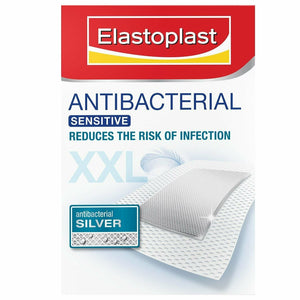 Elastoplast Antibacterial Sensitive Dressing XXL 8cm x 10cm Antiseptic Sterile 5 Pack