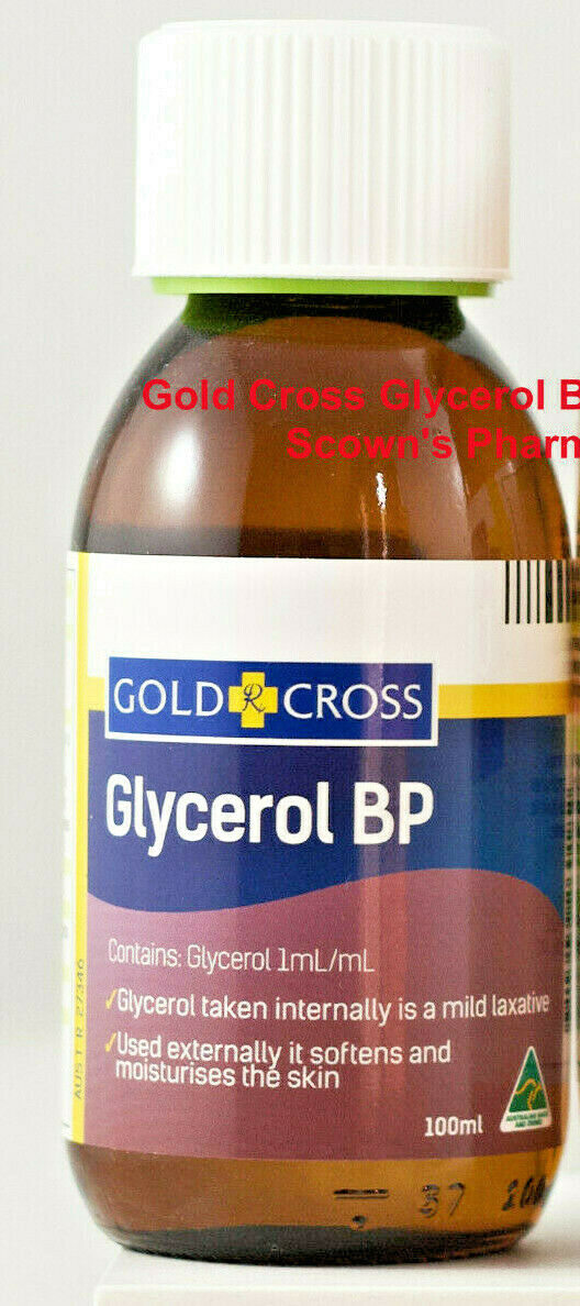 Gold Cross Glycerol BP 100mL Softens & Moisturises the Skin - Mild Laxative
