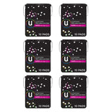 6 x U By Kotex Ultrathins Cotton Pads Super With Wings 10 Pads