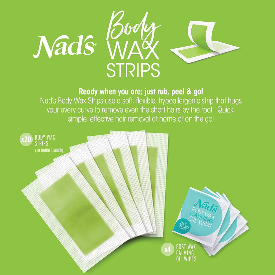 Nad's Body Wax for Normal Skin - 20 Strips