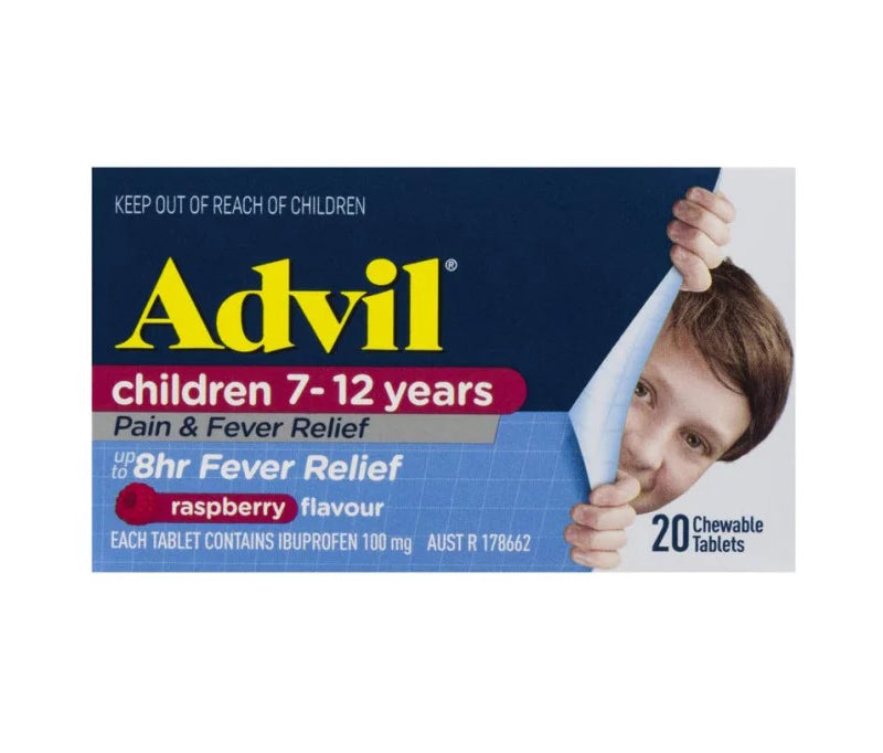 Advil Children's 7-12 Years 20 Chewable Raspberry Tablets