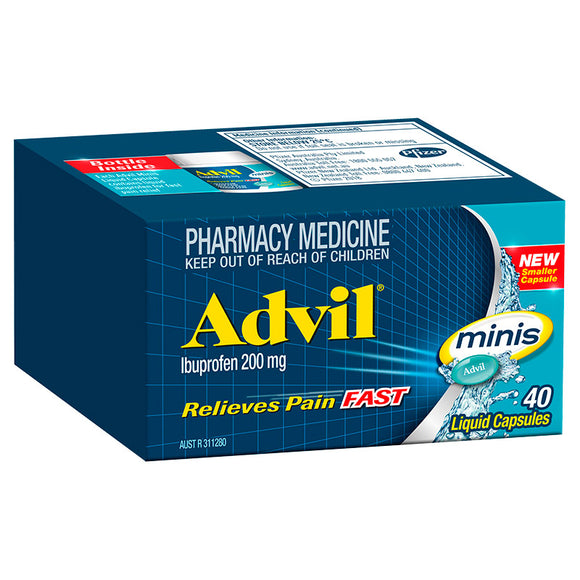 Advil Minis Liquid Capsules 40 Pack