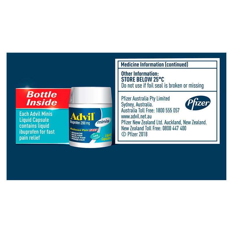 Advil Minis Liquid Capsules 40 Pack