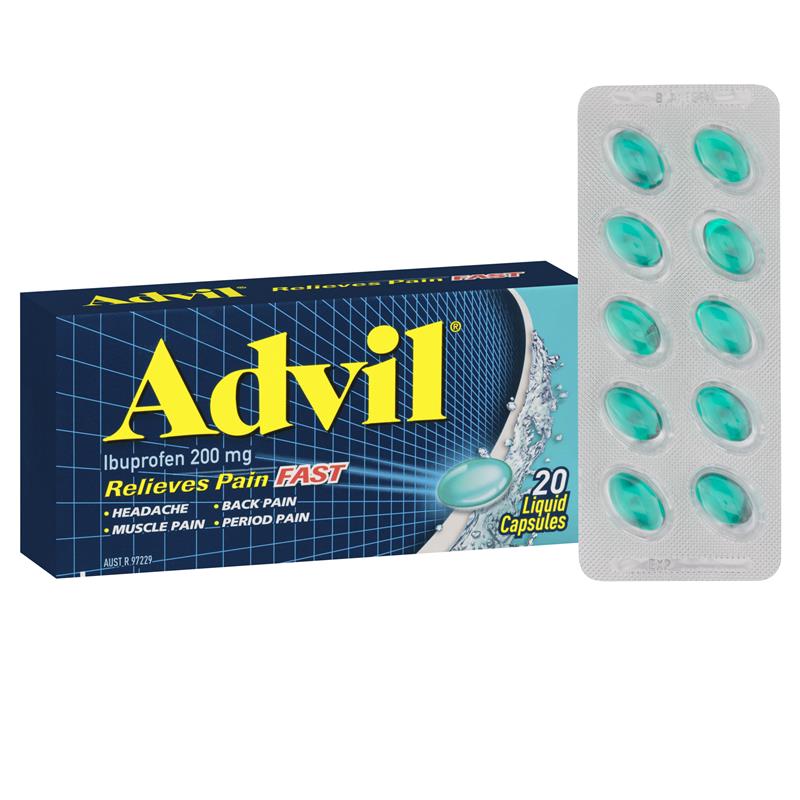 Advil Liquid Capsules 20 Pack
