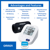 OMRON HEM-7156T Plus Blood Pressure Monitor Automatic Bluetooth Connectivity