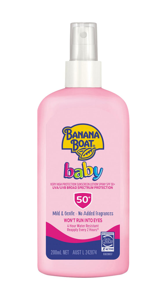Banana Boat Baby Finger Sunscreen Lotion Spray SPF50+ 200ml