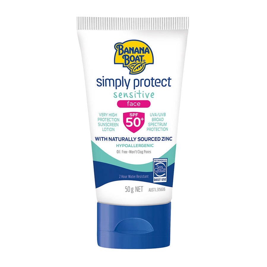 Banana Boat Simply Protect Sensitive Face Tinted SPF50+ 50g