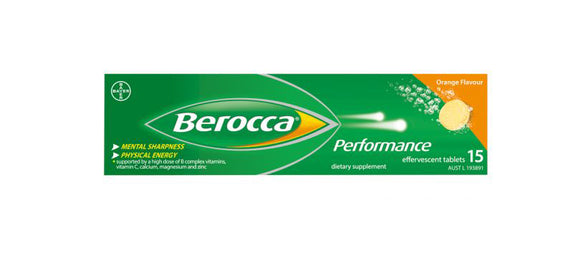 Berocca Performance Orange Effervescent 15 Tablets