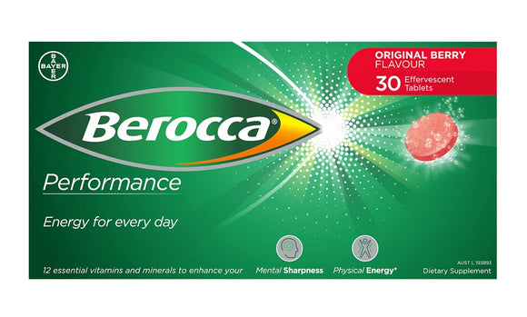 Berocca Performance Original Berry Effervescent 30 Tablets