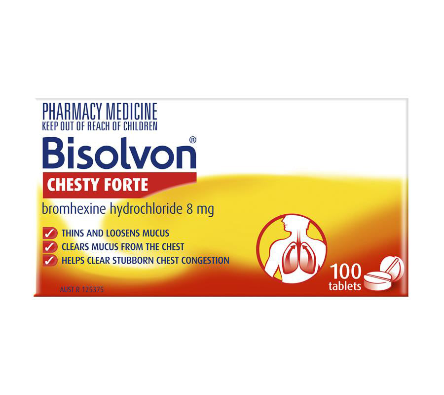 Bisolvon Chesty Forte 8mg 100 Tablets