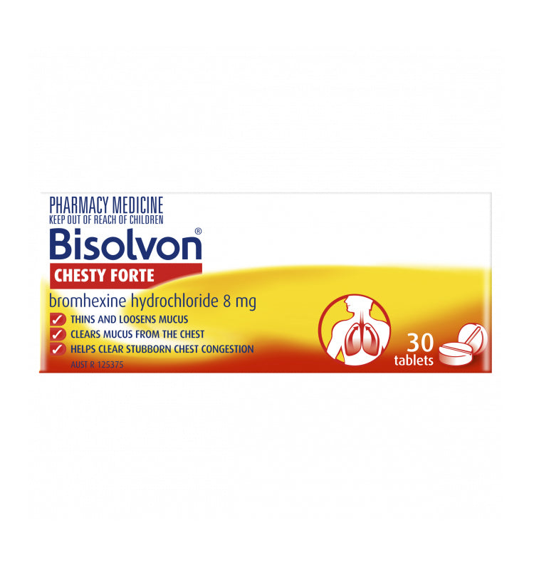 Bisolvon Chesty Forte 8mg 30 Tablets