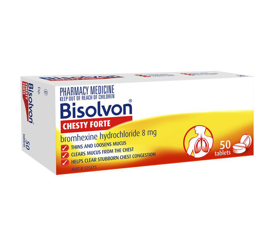 Bisolvon Chesty Forte 8mg 50 Tablets