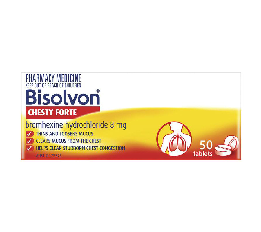 Bisolvon Chesty Forte 8mg 50 Tablets
