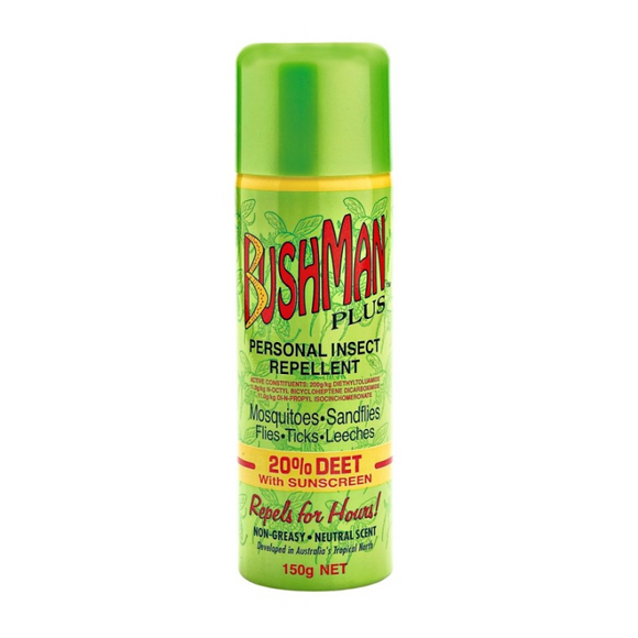 Bushman Plus 20% Deet with Sunscreen Aerosol 150 g