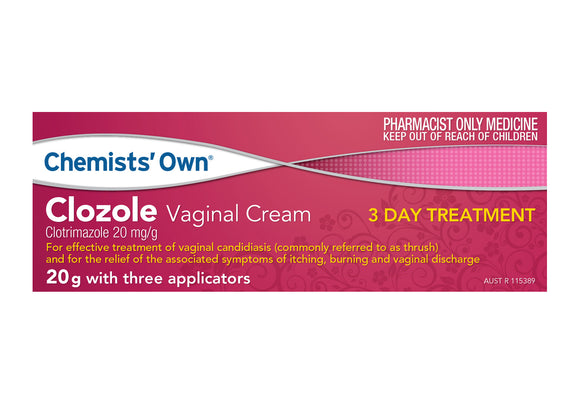 Chemists Own Clozole Vaginal Cream 3 Day Treatment 20g
