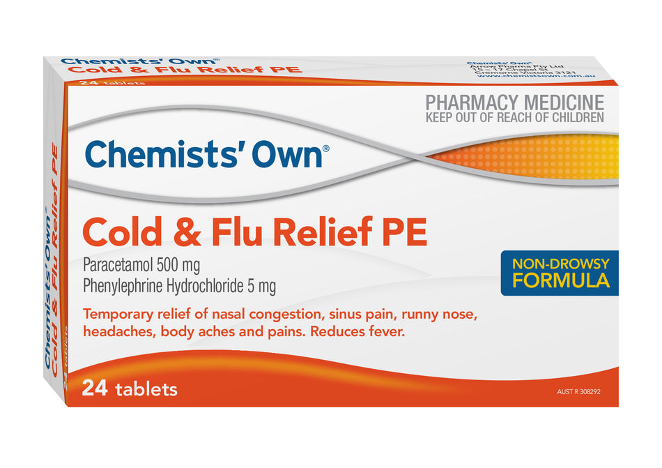 Chemists Own Cold & Flu Relief PE 24 Tablets