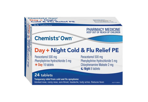 Chemists Own Cold & Flu Relief PE Day + Night 24 Tablets