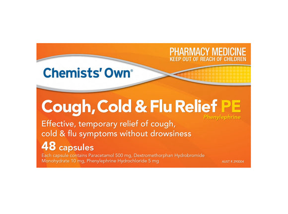 Chemists Own Cough, Cold & Flu Relief Day PE 48 Capsules