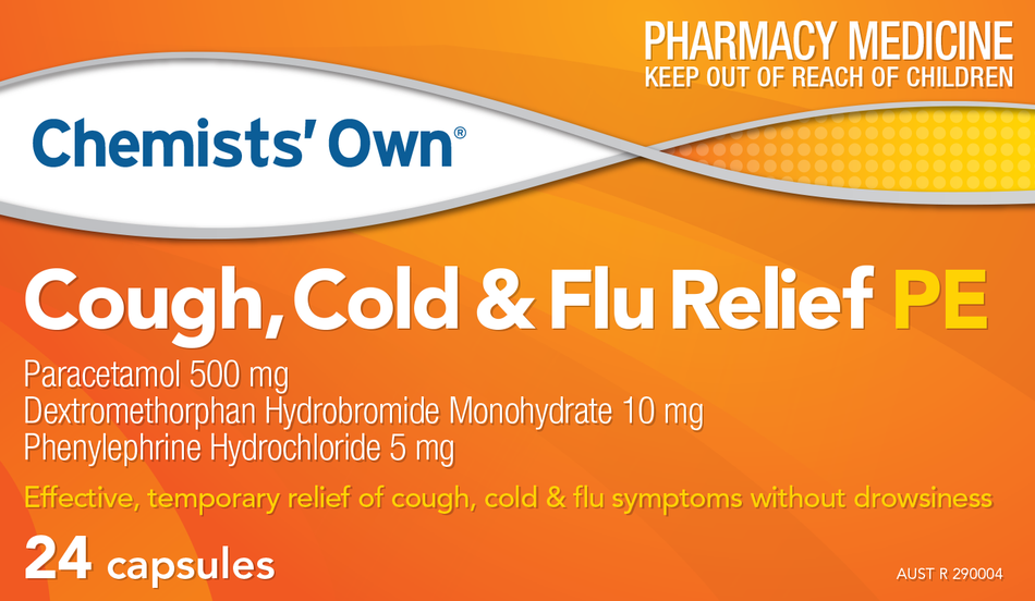 Chemists Own Cough, Cold & Flu Relief Day PE 24 Capsules