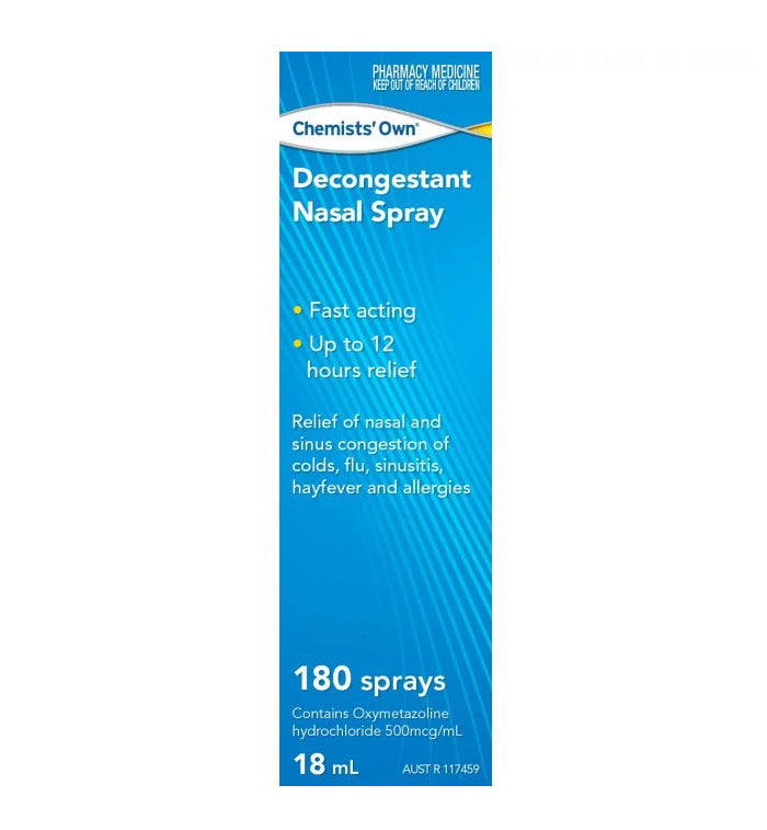 Chemists Own Decongestant Nasal Spray 180 Sprays 18mL