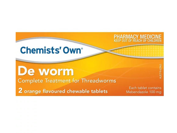 Chemists Own De Worm Chewable Tablets 2 Tablets