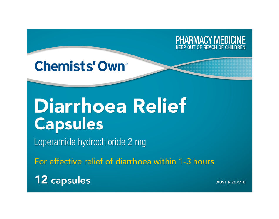 Chemists Own Diarrhoea Relief 12 Capsules