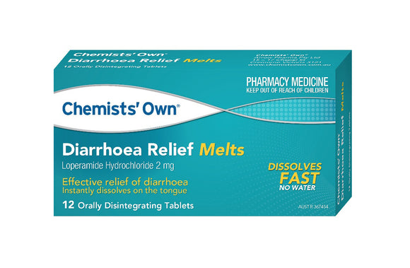 Chemists Own Diarrhoea Relief Melts 12 Tablets