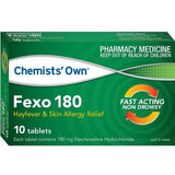 Chemists Own Fexo 180mg 10 Tablets