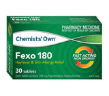 Chemists Own Fexo 180mg 30 Tablets
