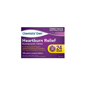 Chemists Own Heartburn Relief Esomeprazole 200mg 14 Tablets