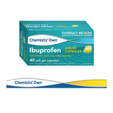 Chemists Own Ibuprofen 200mg 40 Liquid Capsules