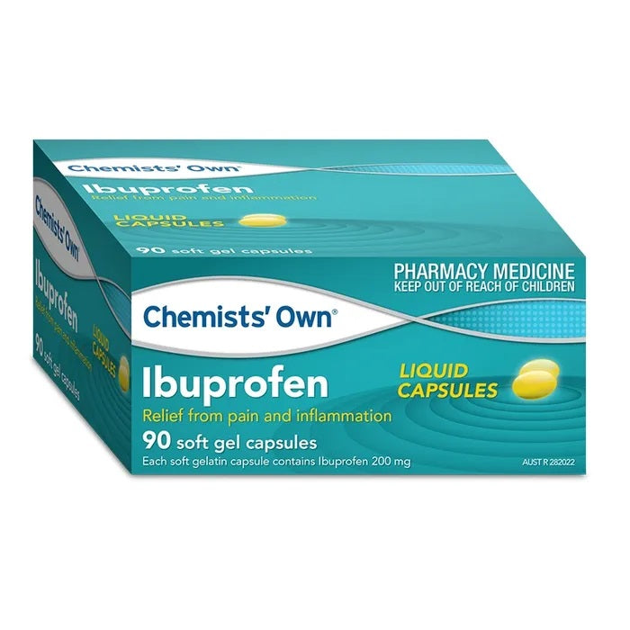 Chemists Own Ibuprofen 200mg 90 Liquid Capsules