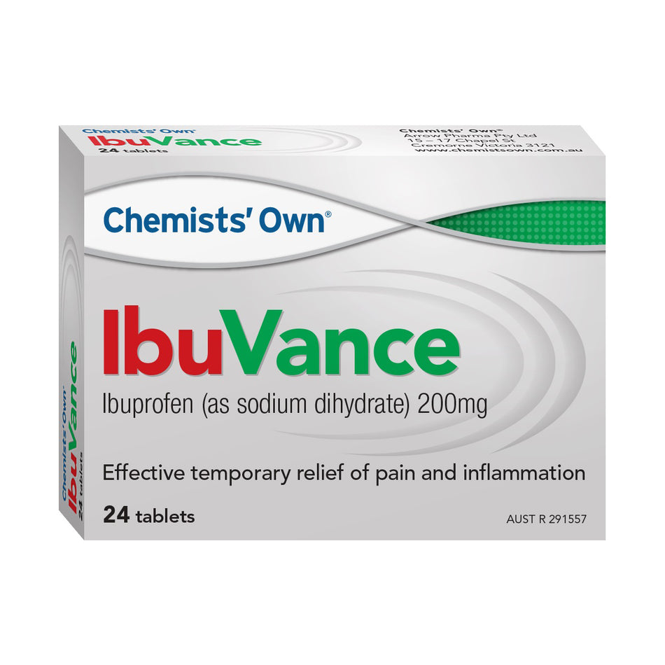 Chemists Own IbuVance 200mg 24 Tablets