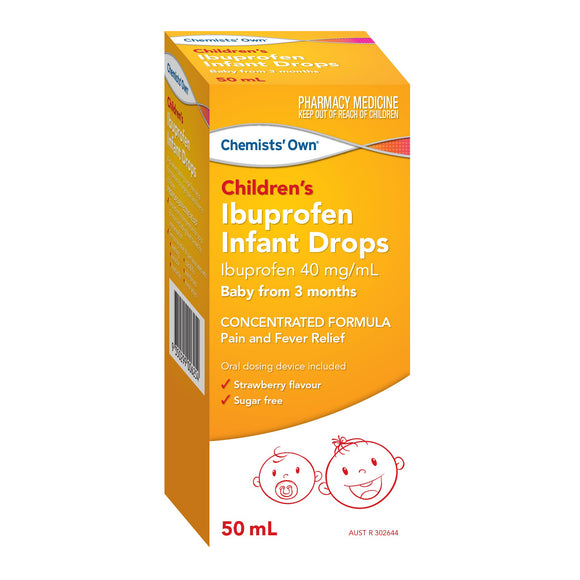 Chemists Own Ibuprofen 40mg Infant Drops 50mL