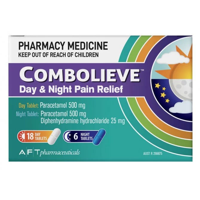 Combolieve Day & Night Pain Relief 24 Tablets