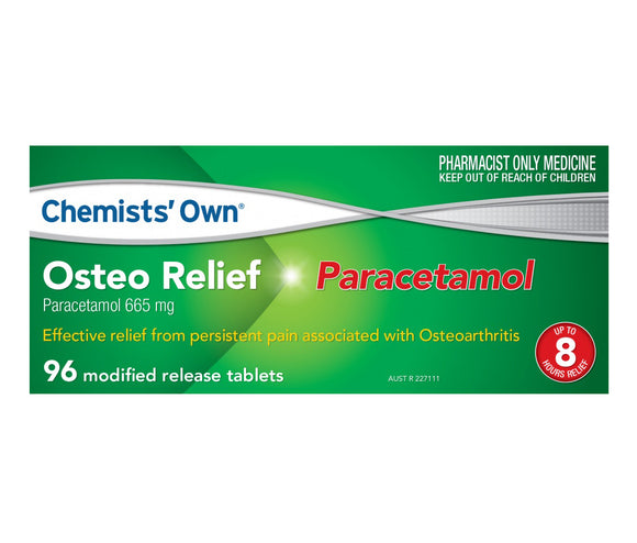 Chemists Own Osteo Relief Paracetamol 665mg 96 Tablets