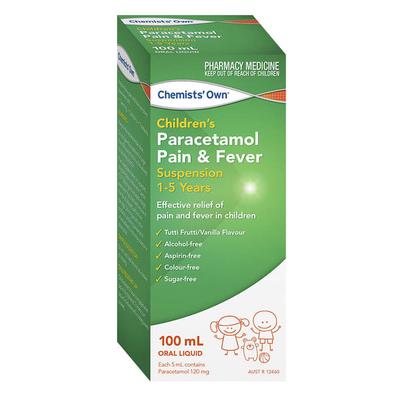 Chemists Own Paracetamol 1 – 5 Years Suspension 100mL