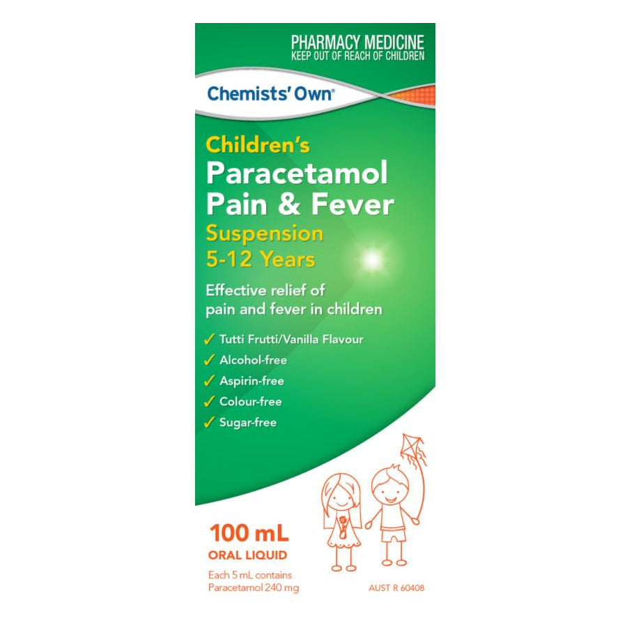 Chemists Own Paracetamol 5 – 12 Years Suspension 100mL