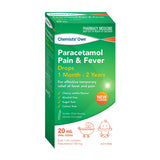 Chemists Own Paracetamol Pain & Fever Drops 1 Month – 2 Years 20mL