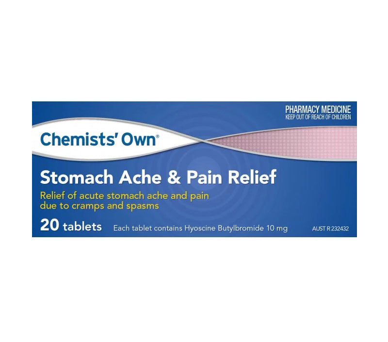Chemists Own Stomach Ache & Pain Relief 10mg 20 Tablets