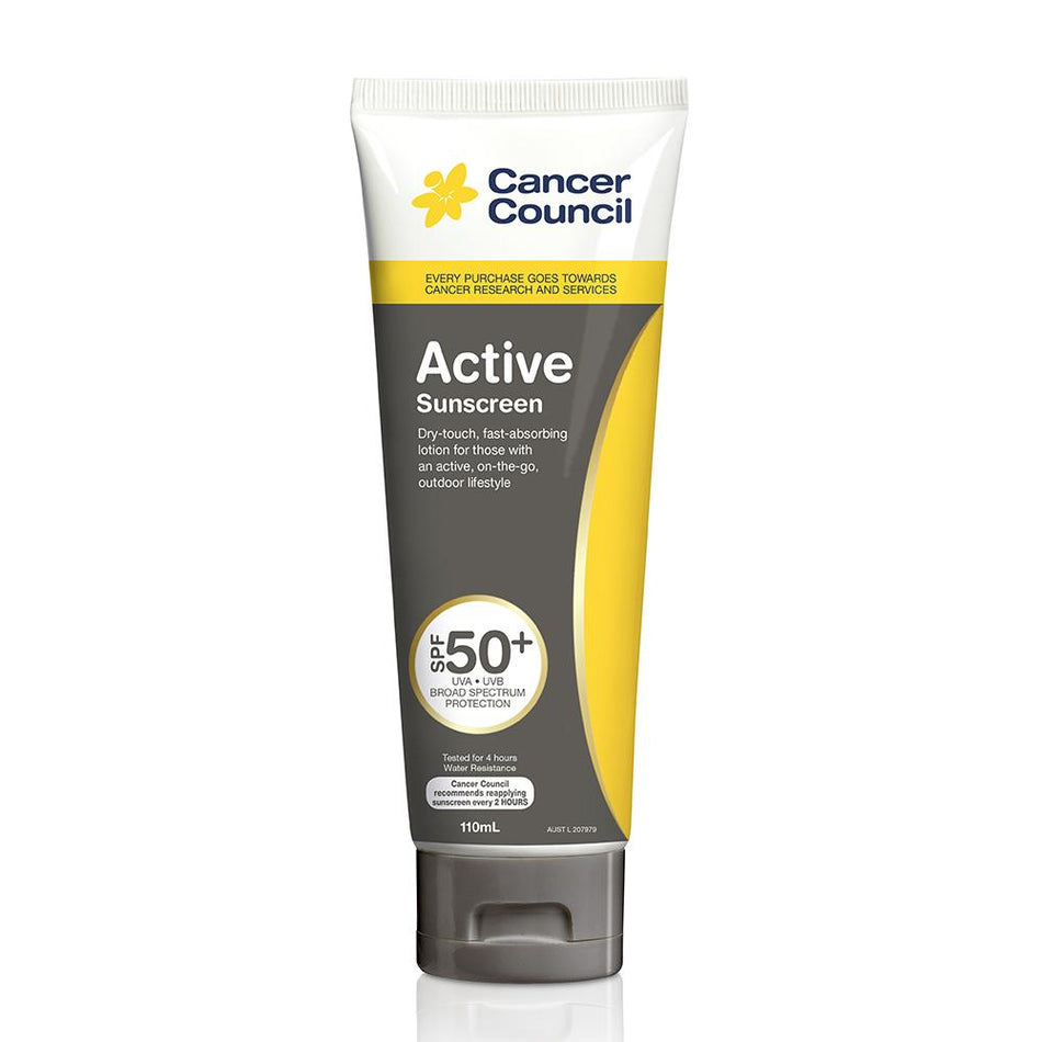 Cancer Council Active Sunscreen SPF 50+ Tube 110ml