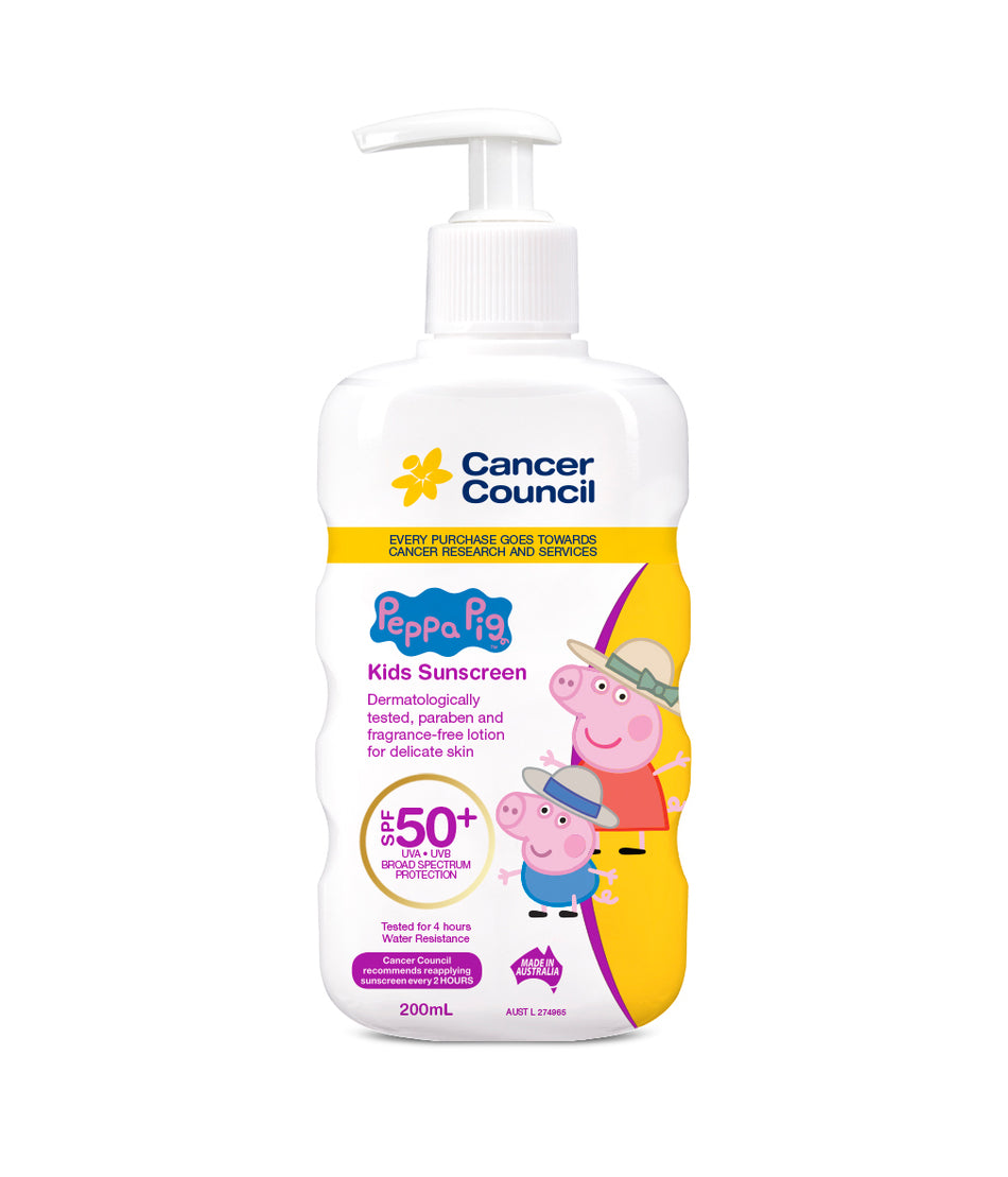 Cancer Council Kids Pump SPF50+ Peppa Pig 200ml