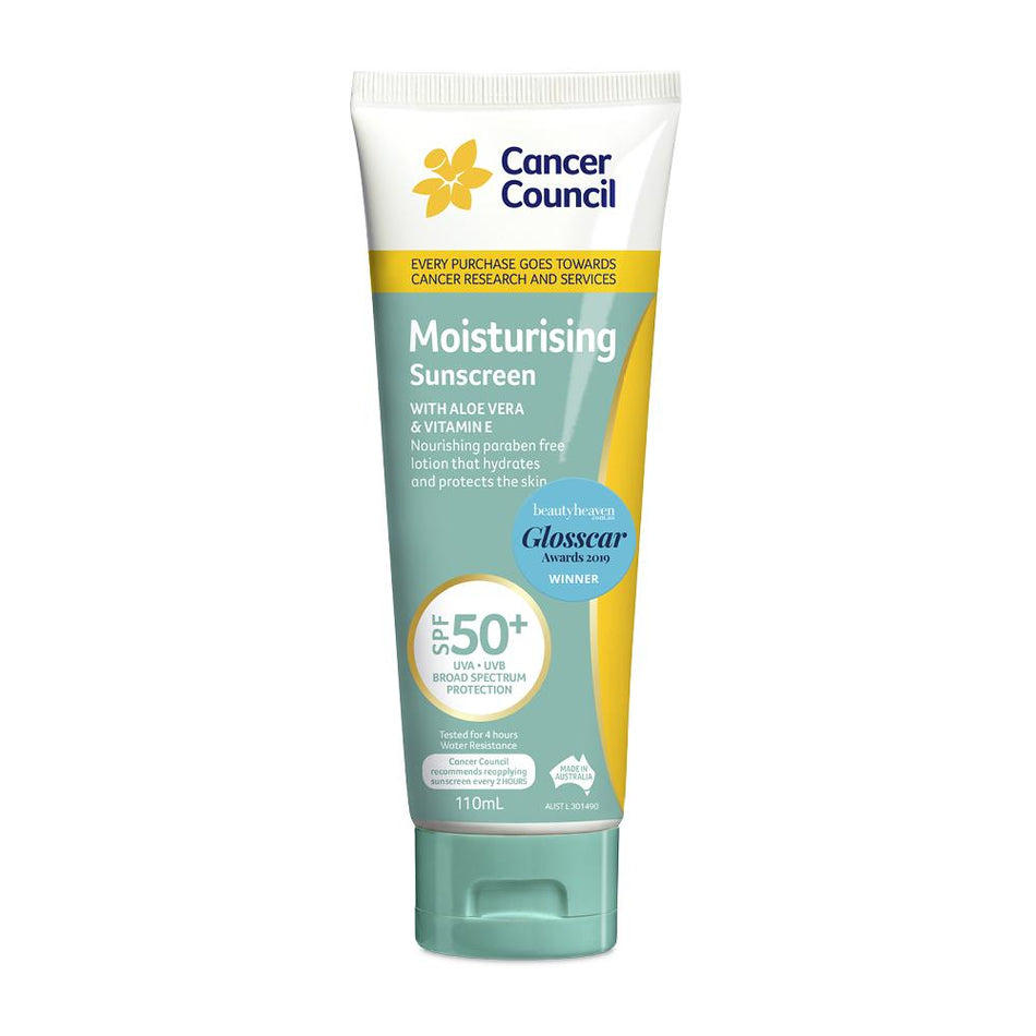Cancer Council Moisturising Sunscreen SPF50+ With Aloe Vera 110ml