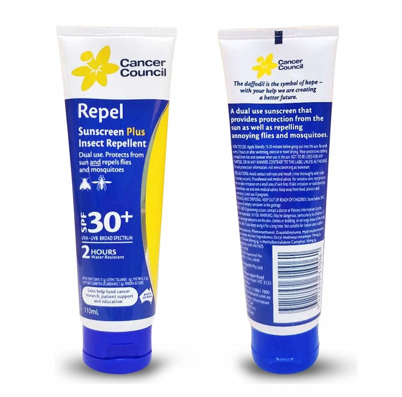 Cancer Council Insect Repellent Sunscreen SPF50+ 110ml
